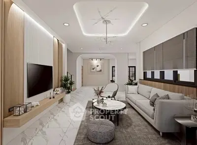 Modern living room with elegant decor and stylish furniture