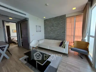 Modern living room with stylish decor and natural light