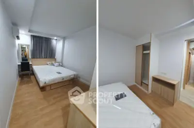 Spacious bedroom with modern furnishings and ample natural light, perfect for comfortable living.