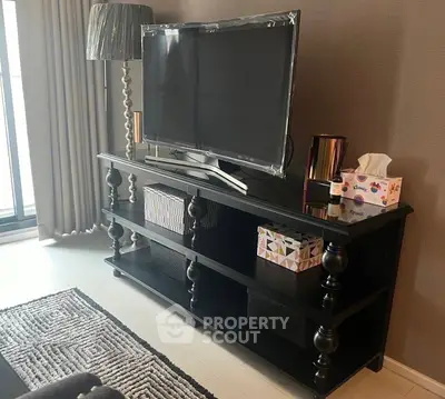 Stylish living room with elegant TV stand and modern decor