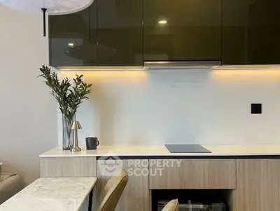 Modern kitchen with sleek cabinets and minimalist design