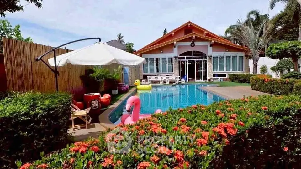 Charming villa with private pool and lush garden, perfect for relaxation and entertaining.