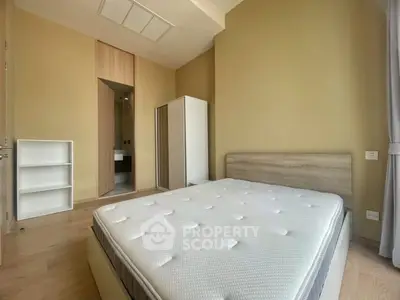 Spacious bedroom with modern design and natural light