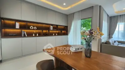 Modern living room with elegant decor and natural light