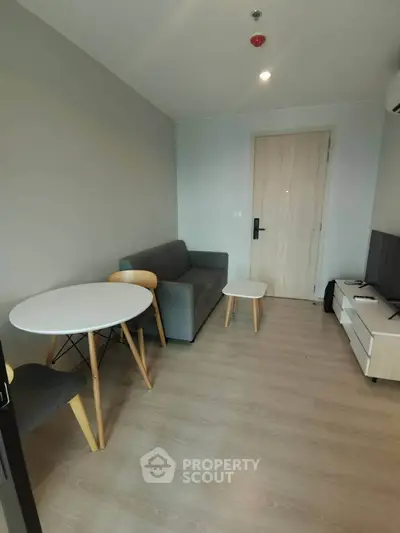 Modern living room with minimalist furniture and sleek design