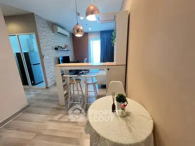 Modern apartment interior with stylish decor and open layout