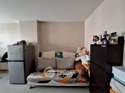 Cozy living space with modern decor and plush seating