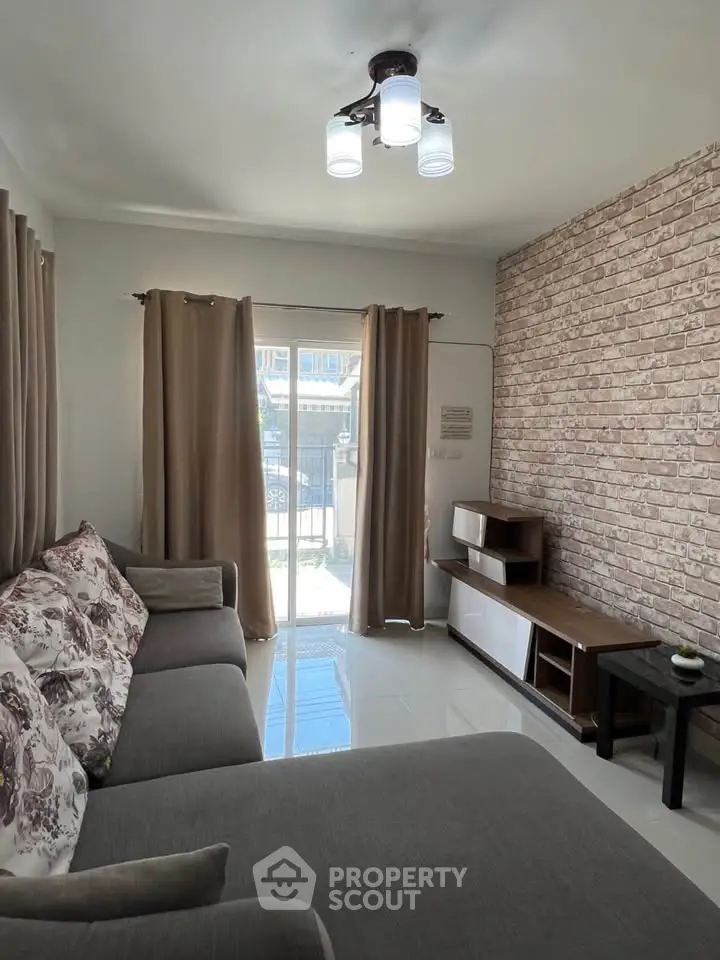 Stylish living room with modern decor and natural light