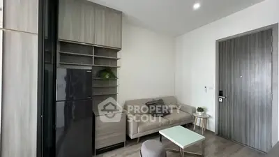 Modern living room with sleek furniture and stylish decor