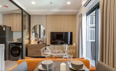 Modern living room with stylish decor and comfortable seating