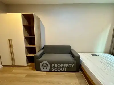 Cozy bedroom with modern furniture and ample storage space