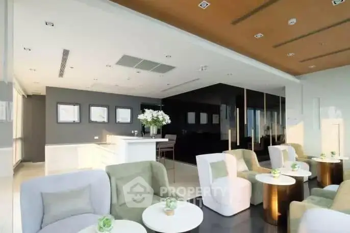 Luxurious modern living room with elegant seating and stylish decor