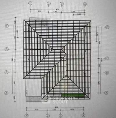 Architectural floor plan with detailed measurements and layout design.