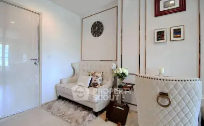 Chic and cozy living room with elegant decor and plush seating