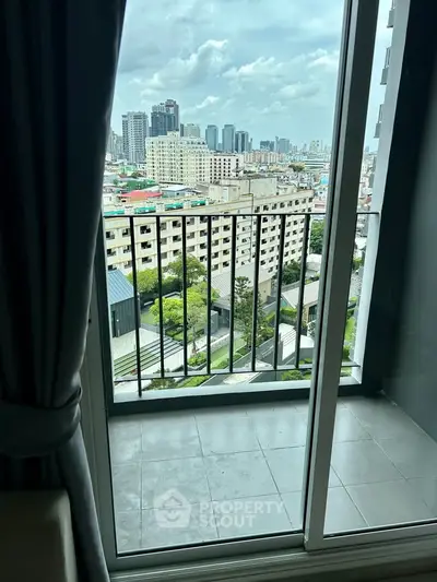 Stunning cityscape view from a modern apartment balcony, perfect for urban living.