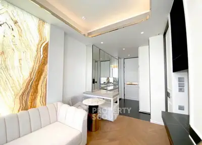 Luxurious modern living room with elegant design and stylish furniture