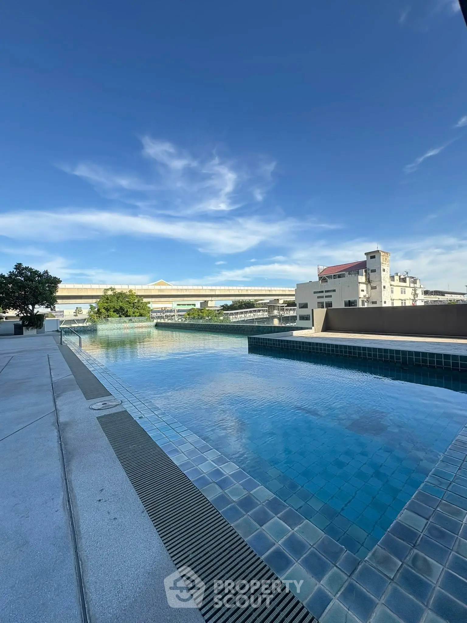 Stunning rooftop pool with panoramic city views and modern design, perfect for relaxation and leisure.