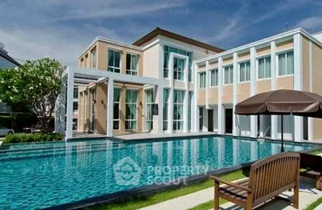 Luxurious modern villa with private pool and elegant architecture