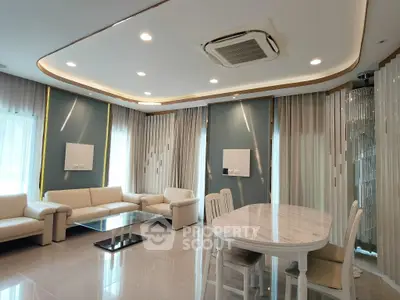 Luxurious modern living room with elegant furniture and stylish decor