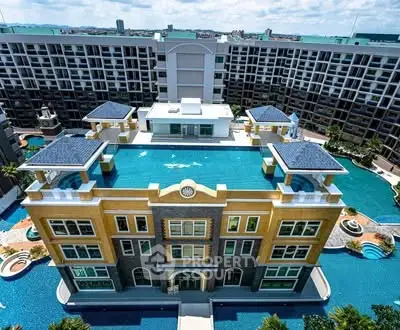 Luxurious condominium with rooftop pool and stunning city views