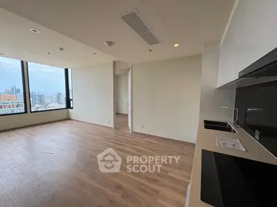 Spacious modern apartment with open kitchen and stunning city view