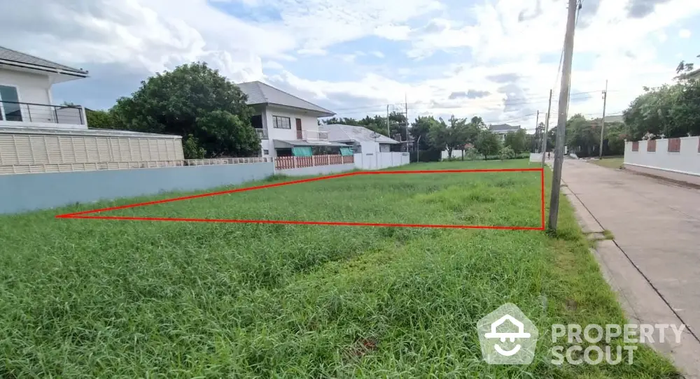 Prime residential land plot in serene neighborhood, ideal for custom home build.