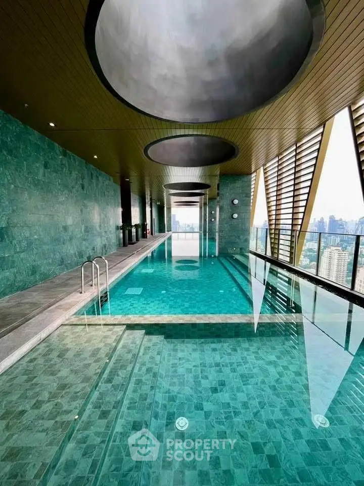 Luxurious rooftop pool with stunning city views and modern design.