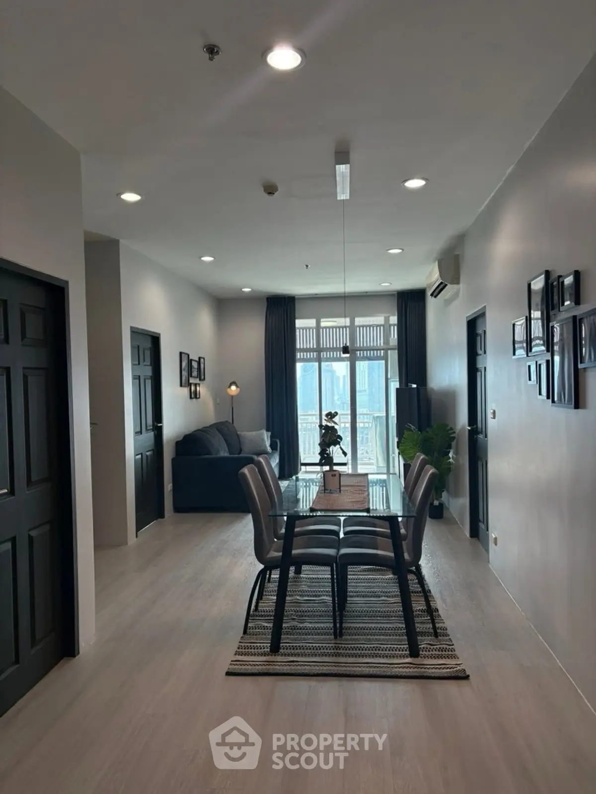 Modern dining area with elegant decor and natural light