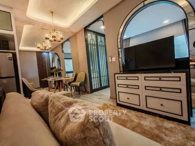 Luxurious living room with elegant decor and modern furnishings