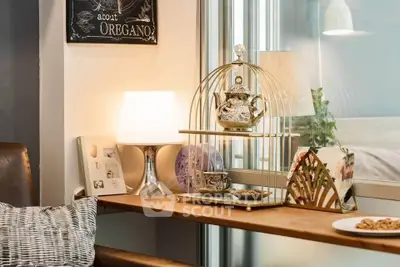 Charming interior with elegant decor and cozy lighting, perfect for a relaxing atmosphere.