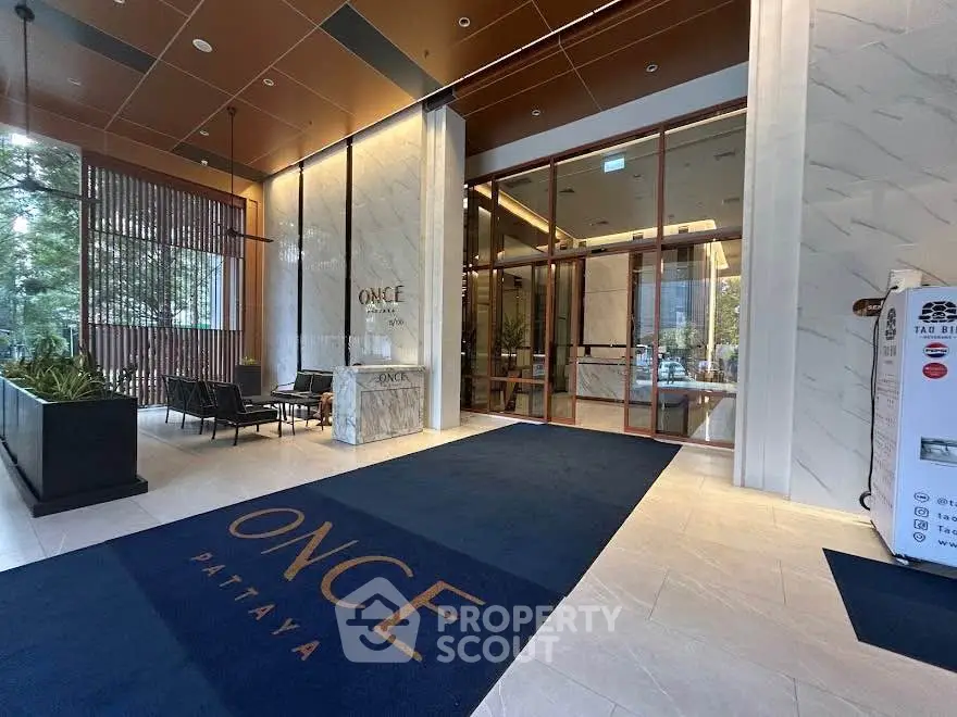 Luxurious entrance of Once Pattaya with elegant design and modern decor