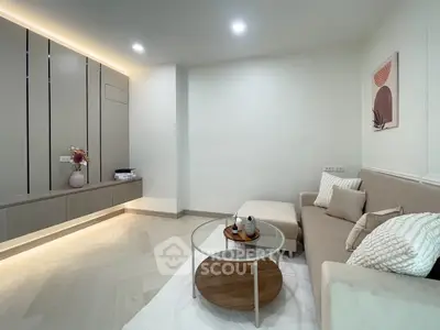 Modern living room with sleek furniture and elegant decor