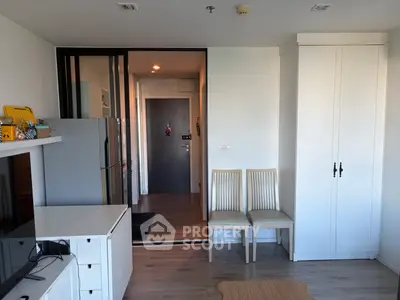 Modern living room with sleek furniture and stylish decor