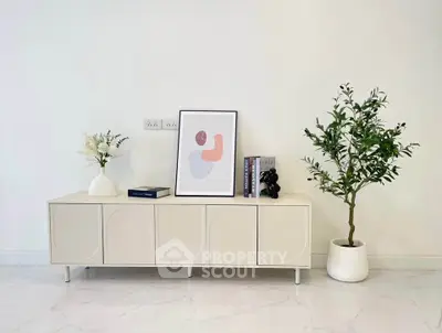 Stylish modern living room with minimalist decor and elegant furniture