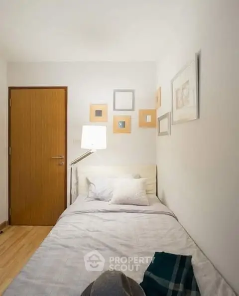 Cozy minimalist bedroom with modern decor and soft lighting