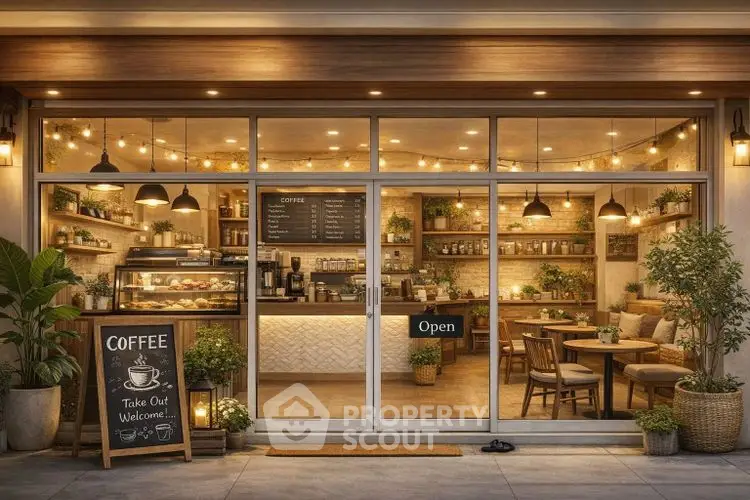 Charming coffee shop with cozy interior and inviting ambiance, perfect for relaxation and socializing.