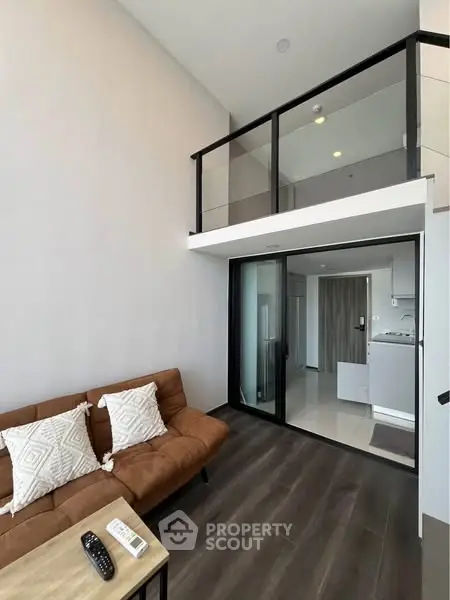 Modern loft apartment with mezzanine and stylish living area