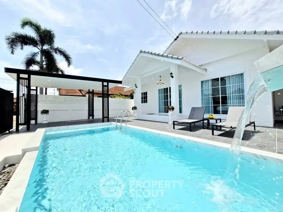 Stunning modern home with private pool and spacious patio, perfect for relaxation and entertainment.