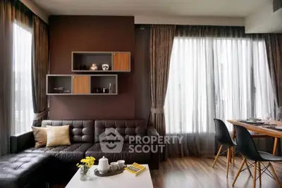 Stylish modern living room with elegant decor and natural light