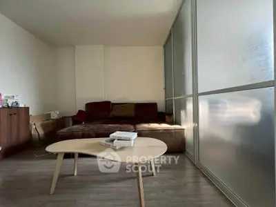 Cozy living room with modern furniture and natural light