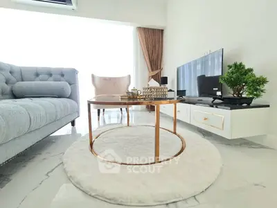 Elegant living room with modern furniture and stylish decor