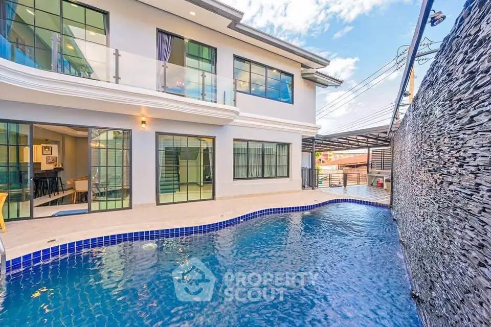 Luxurious modern home with private pool and stylish exterior design