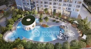 Luxurious residential complex with stunning pool and lush landscaping