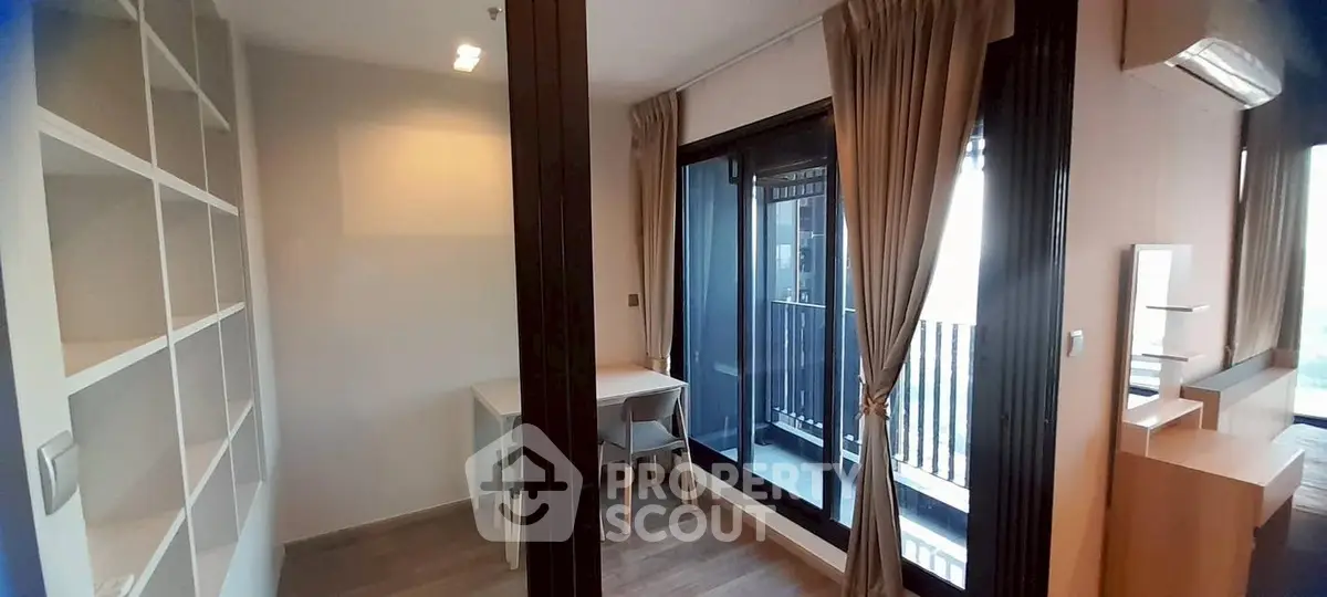 Modern apartment with open balcony and stylish interior design