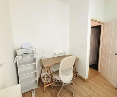 Modern study room with minimalist desk and chair, perfect for productivity.
