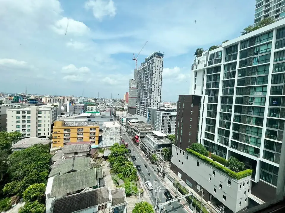 Stunning cityscape view from a high-rise building showcasing urban architecture and vibrant skyline.