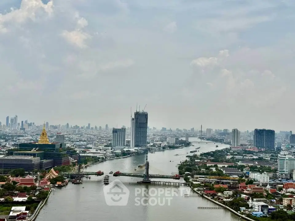 Stunning cityscape view with river and skyline, perfect for urban living enthusiasts.