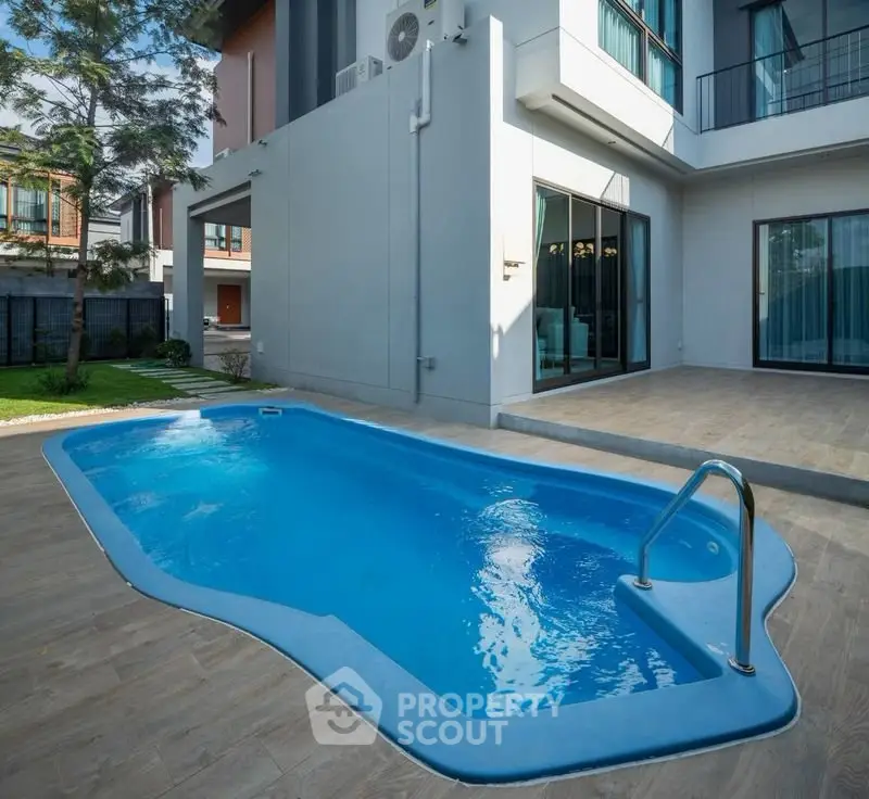 Modern home with private pool and spacious patio area