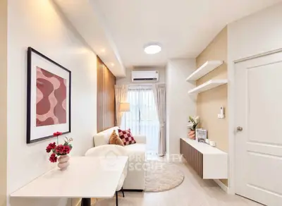 Modern living room with stylish decor and natural light