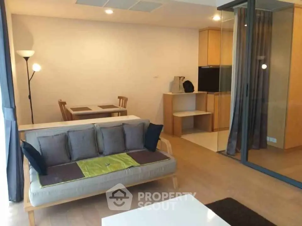 Modern living room with open layout and stylish furniture